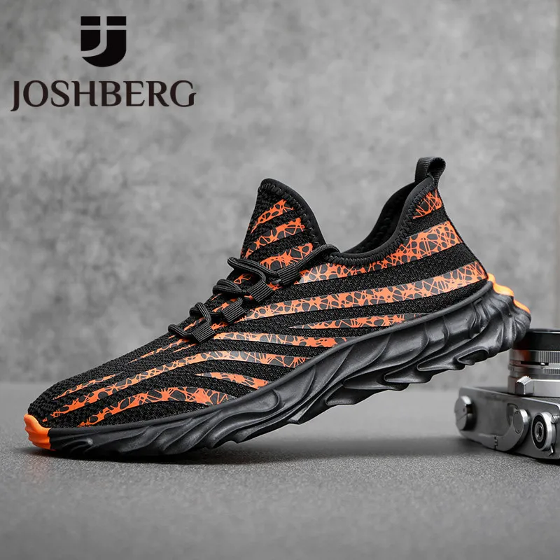 

JOSHBERG Luxury Fashion Breathable Lace-Up Men Casual Shoes Non-Slip Men'S Shoes Trendy Men Sneakers 2020 Scarpe Uomo Sportive