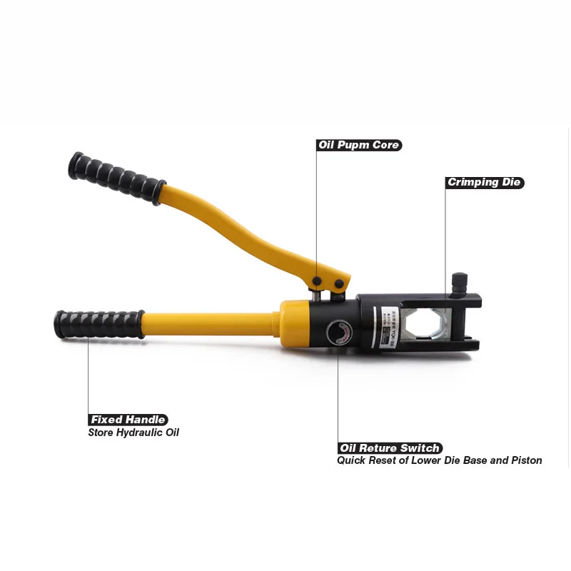 Pince sertisseuse cosse hydrolique n° 16- 300mm b/jaune** YQK-300