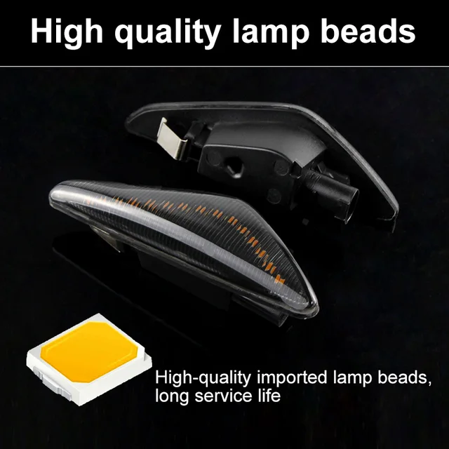 2Pcs Sequential Dynamic Flowing LED Side Marker Light Turn Signal Light Blinker For BMW E70 X5 F25 X3 E71 X6 2007-2013 3
