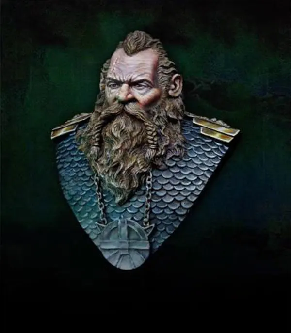 

Classic Anime 1/12 Scale Dwarf Resin Bust Miniatures Unpainted DIY Assembling Static Male Figure GK Model Kits Collection