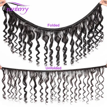 CRANBERRY Hair Loose Wave Bundles With Closure 100% Remy Human Hair Weave Bundels Brazilian Human Hair Bundles With Closure 2