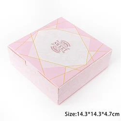 Elegant 5-Piece Pastry Gift Boxes with Clear Window - 5 pieces (Pink Sweet)