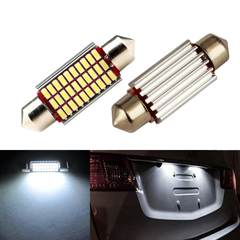 2x Автомобильные светодиодные лампы 36 мм C5W 3014 SMD 12 В подсветка номерного знака для