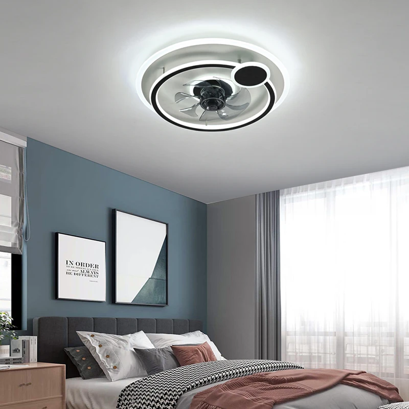 

LOFAHS LED Ceiling Fan Lighting And Cooling For Indoor Room Ceiling Fans With Light 57W Blades Remote Control Fan Lamp