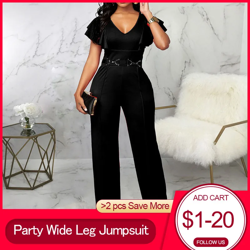 2020 Print Party Sexy Jumpsuit Women Off shoulder Swallowtail Long Sleeve Red Blue Elegant Office Wide Leg Pants Jumpsuits |