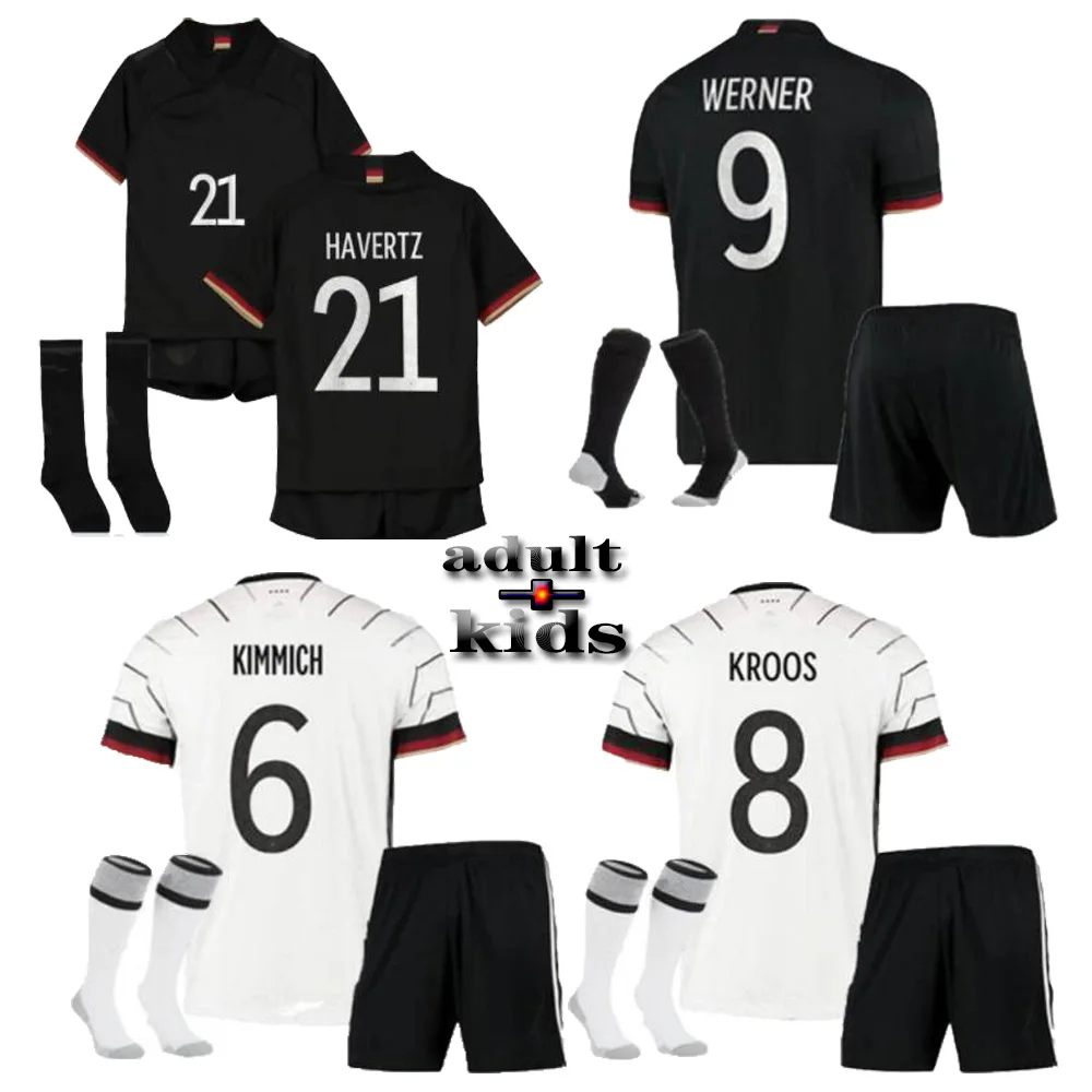 Kit de camiseta de alta calidad para niños y adultos, camisa de germanis Reus Kroos, Kimmich, Goretzka, HAVERTZ, KLOSTERMANN, WERNER +, 2020- 21
