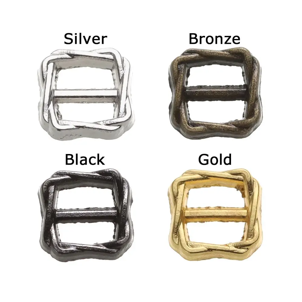 20Pcs 3.5mm Tri-glide Buckle 4 Colors Mini Ultra-small Pattern Belt Buttons DIY Dolls Buckles Girls Toys Doll Bags Accessory