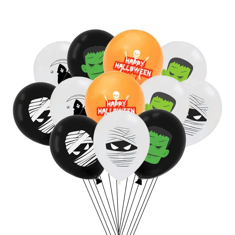 30 Pcs 12 Inch Balloons Eco-friendly Venue Layout Props Party Balloons for Ghost Festival Banquet Halloween