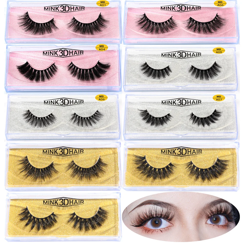 

Queen 2019 Eyelashes 3D Mink Lashes natural handmade volume soft Eye lashe long eyelash extension real mink eyelash for makeup