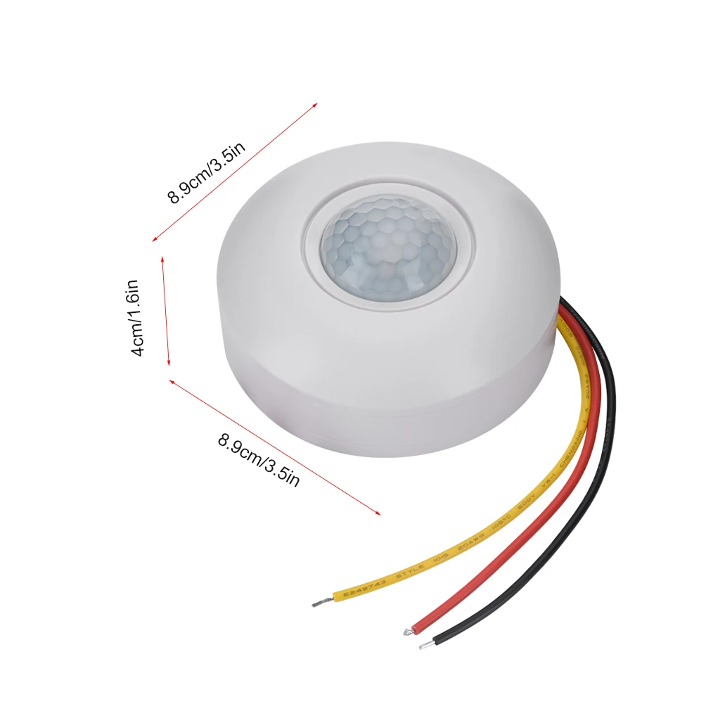 360 инфракрасный датчик движения PIR, интеллектуальный датчик яркости с задержкой времени, светодиодный потолочный светильник