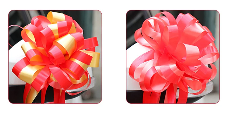 HMEOT 2 шт. DIY Искусственные цветы Свадебные украшения автомобиля цветок ленты тянуть Луки подарочная упаковка флористика свадебное украшение дома