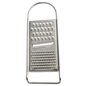 

Stainless Steel Flat Grater - Kitchen - Razor Sharp Teeth Carrot Potato Peeler Fruit Vegetable Cheese Slicer