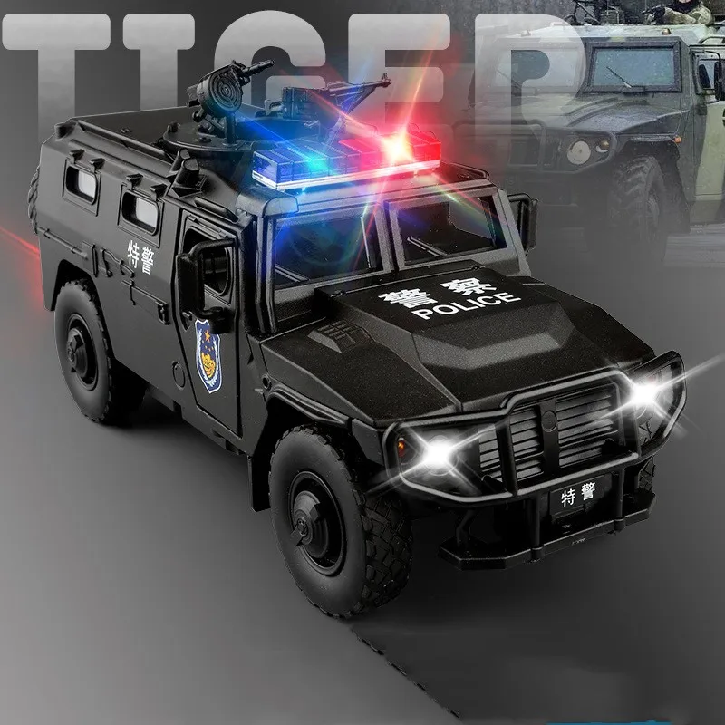 Высокая имитация 1:32 русский Тигр полицейский бронированный автомобиль сплав