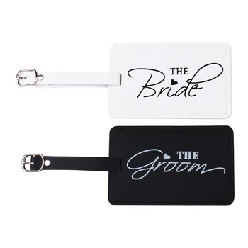 

Bride/Groom Suitcase Luggage Tag Bag Pendant Travel Accessories Name ID Address Wedding Label Travel Label ID Address Holder