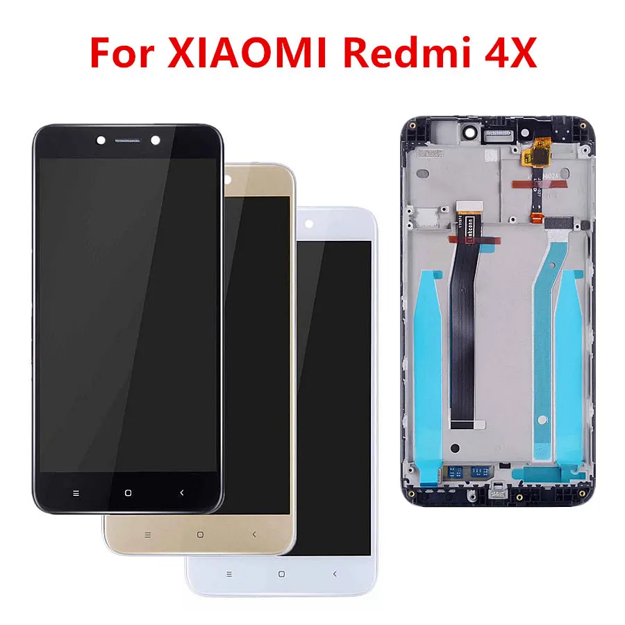 

Original Display For XIAOMI Redmi 4X LCD Display + Touch Screen For Xiaomi Redmi 4A Display Assembly with Frame,Black White Gold