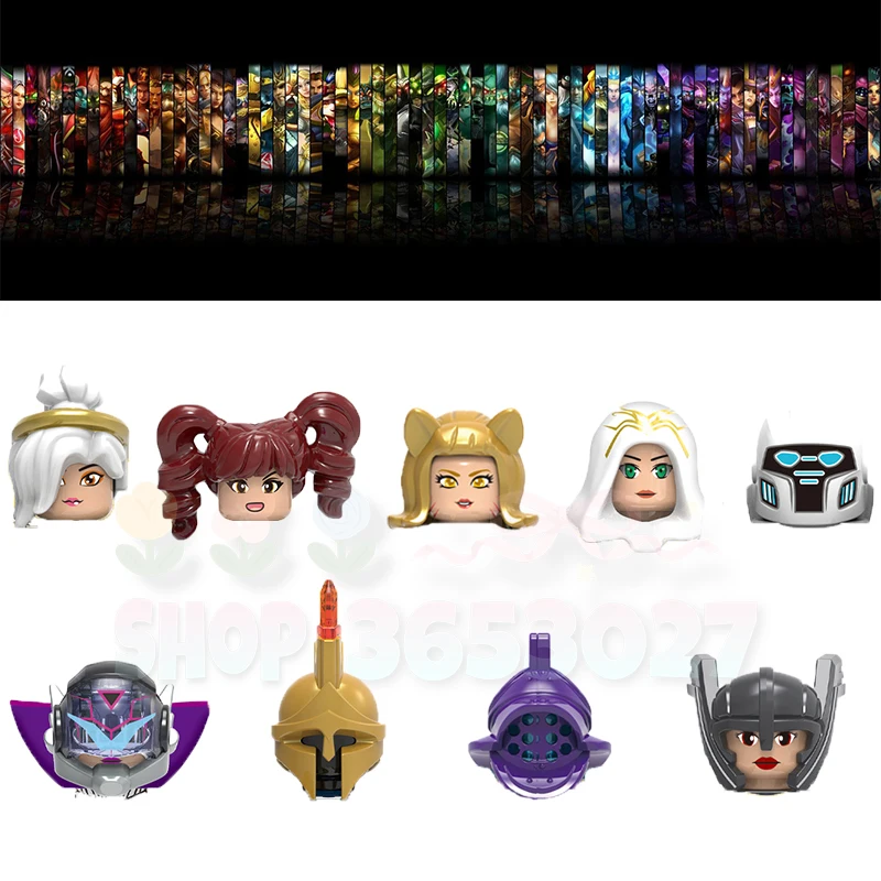 Игровые блоки MOBA серии Pantheon Jinx Jax Ashe Shauna veyne Riven Ahri Leona фигурки героев строительные