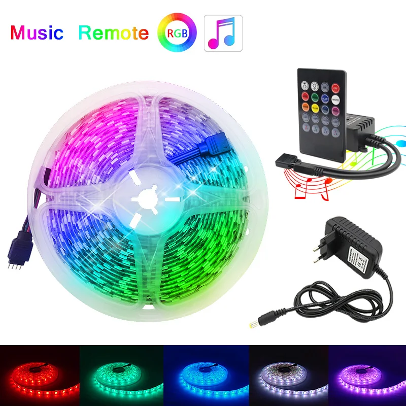 5 м 10 15 светодиодный светильник лента 5050 SMD 60 Светодиодный s/M RGB полосы света DC 12V