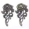 10Pcs Rose Flower Filigree Flower Pendants Wraps Metal Crafts Connectors For Embellishments Scrapbooking Jewelry DIY Accessories ► Photo 3/6
