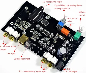 

Optical fiber USB decoder board USES the original PCM5100 and MS8416, USB USES the custom security decoder chip