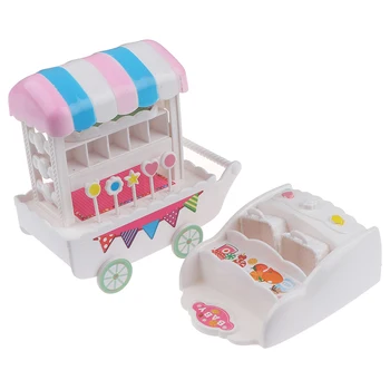

Hot New Doll Simulation Ice Cream Slide Cart Accessories Cabinet Cabinet Fruit Plate Toy Dolls Accesory