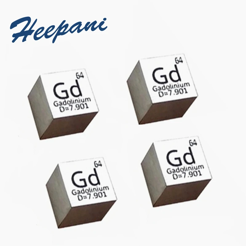 Free shipping 10mm gadolinium rare earth metal cube 99.99% purity 7.95g element Gd periodic table ingot  pellet