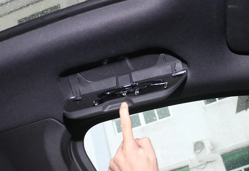 Coche estilismo caja para almacenar lentes de sol gafas de sol titular caja para Porsche Panamera MACAN Auto Accesorios