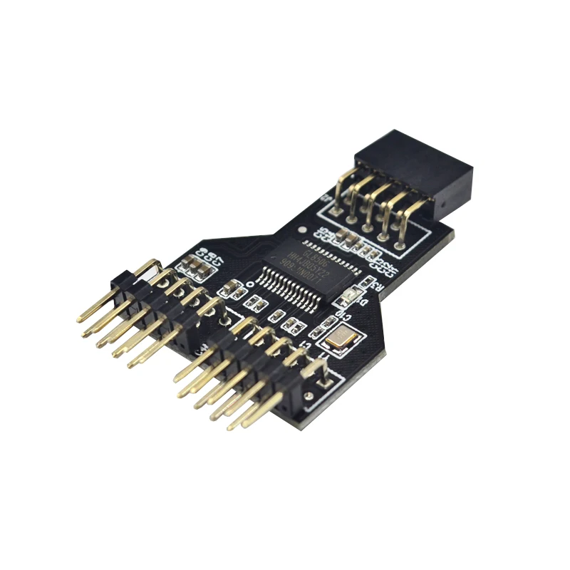 

9 Pin USB Header Female 1 to 2 Male Board 9-Pin USB HUB USB 2.0 9 pin Connector Adapter for NZXT Liquid Cooling for RGB Splitter
