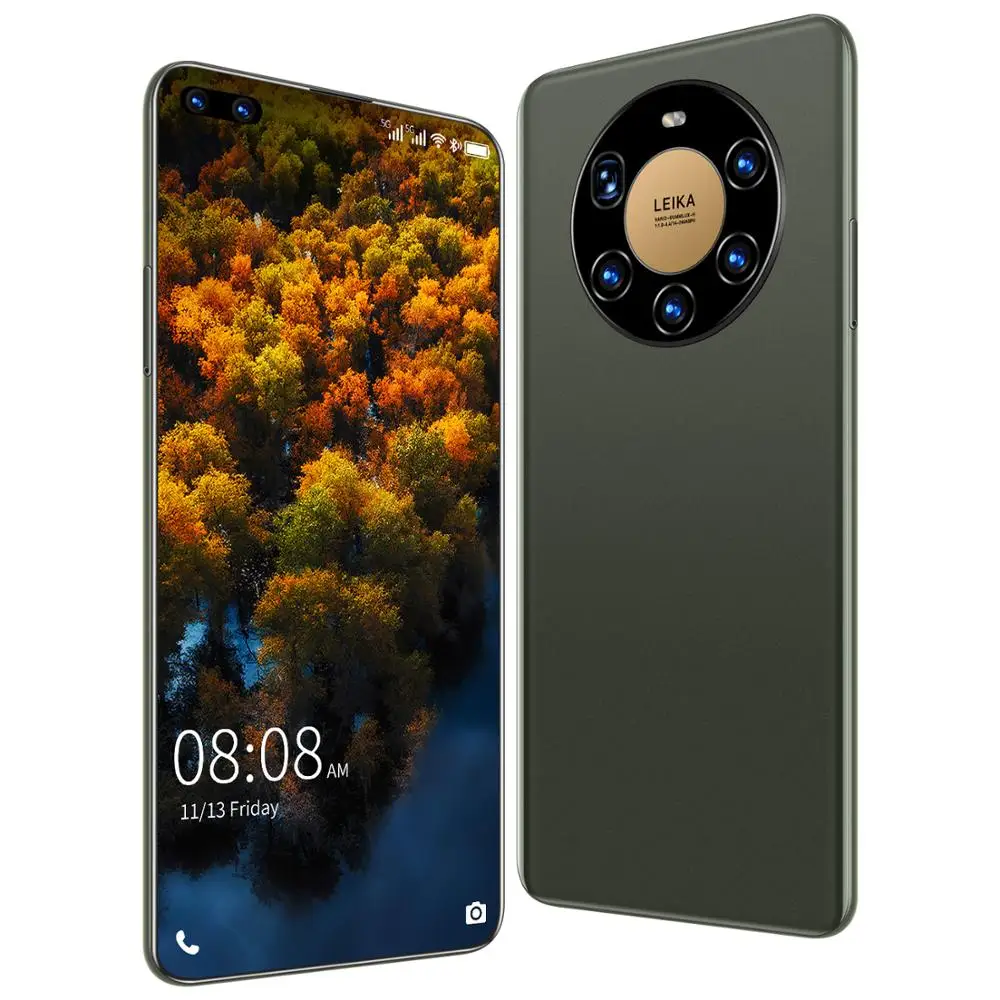 2021 New 7.3Inch Mate40 Pro+ Global Version Smartphone 12GB RAM 512GB ROM Cellphone 24+50MP 4G 5G Network 6000mAh Mobile Phone