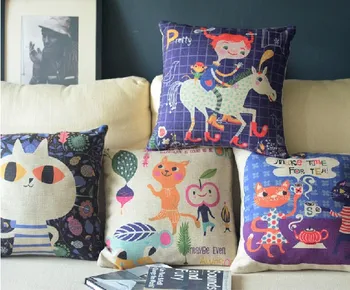 

Cute little cat cartoon Pillow cover little cat pillow Cushion ,Office Cushion in home Decor 45*45cm