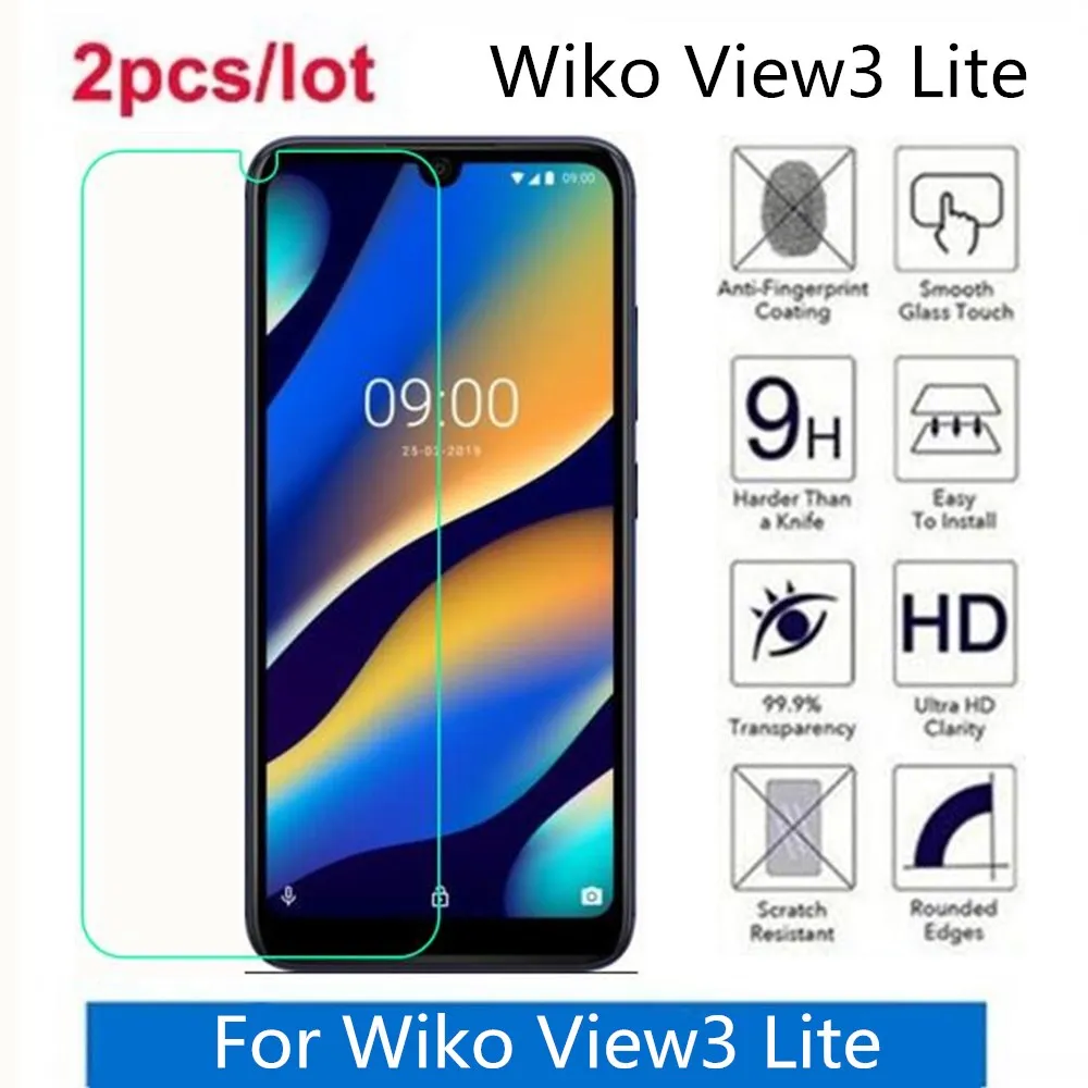 

Tempered Glass For Wiko View3 Lite 9H 2.5D Premium Screen Protector Film On For Wiko View3 Protective Film Glass