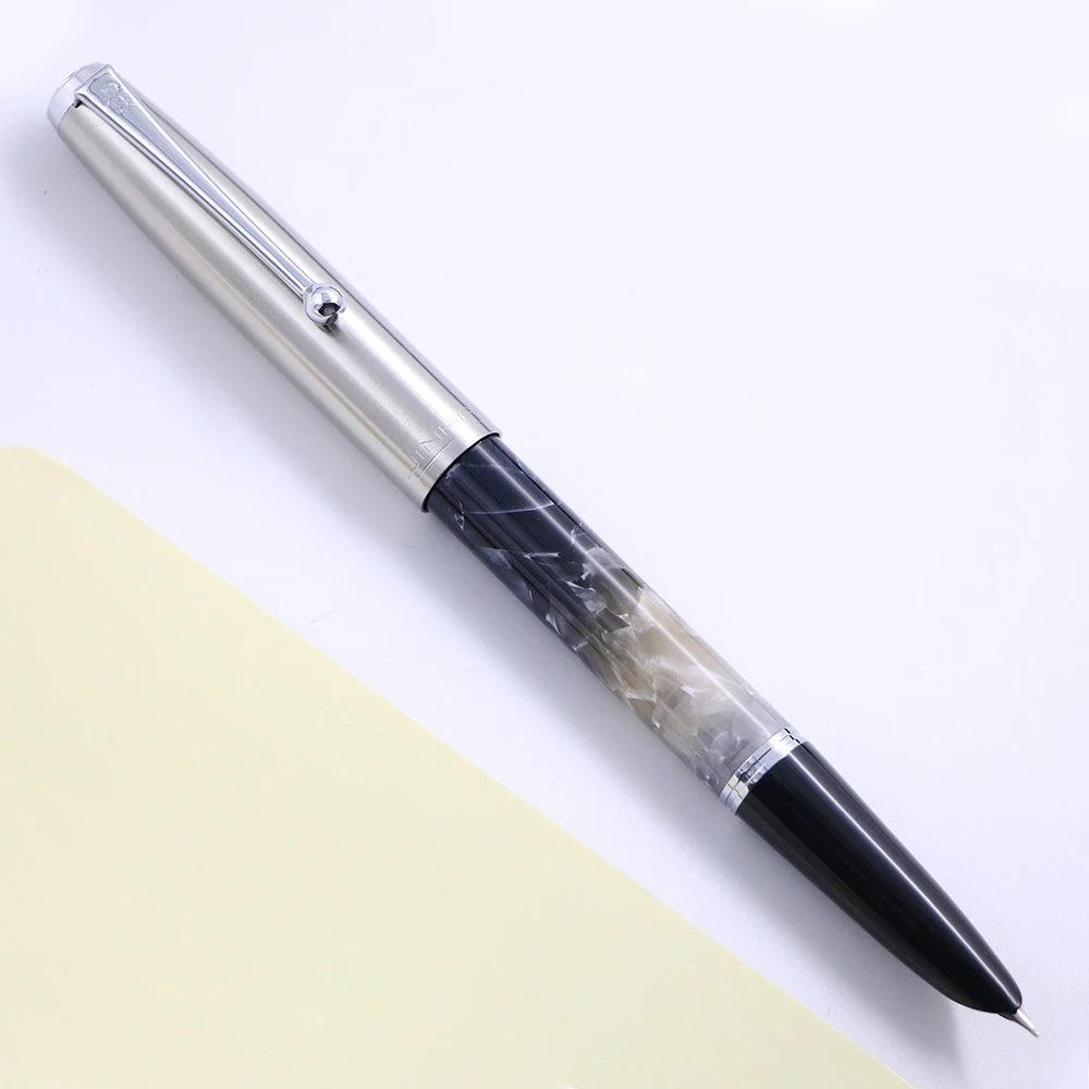 Высококачественная перьевая ручка Jinhao 51a из органического стекла, 0,38 мм, очень тонкая, с подарочной коробкой, школьные офисные принадлежности