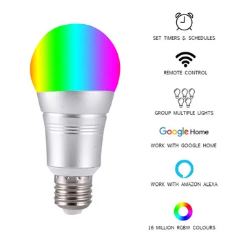 

Wifi smart bulb light app remote Control Smart Lamp with For alexa For Google voice control For Smart home