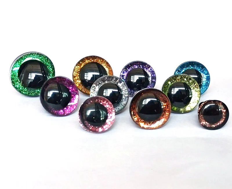Glitter-Eyes Puppet-Toy Amigurumi Crochet Stuffed Animal Safety 3D 20pcs for 20mm/25mm