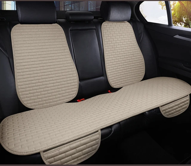 Car seat cover front/rear flax seat protect cushion automobile seat cushion protector pad car covers mat protect 1 Rear seat