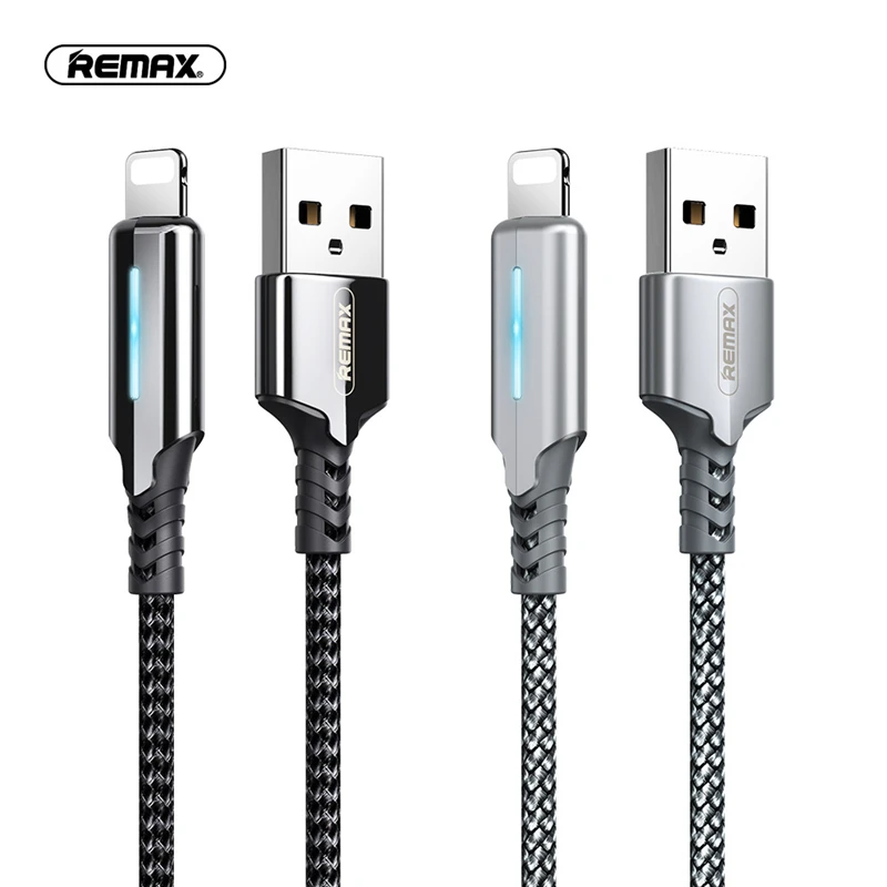 Remax Gonyu серии быстрой зарядки 2.4A 1 м кабель для передачи данных Smart power Off с Светодиодный индикатор зарядки для iPhone 6S 7 8X11 Pro