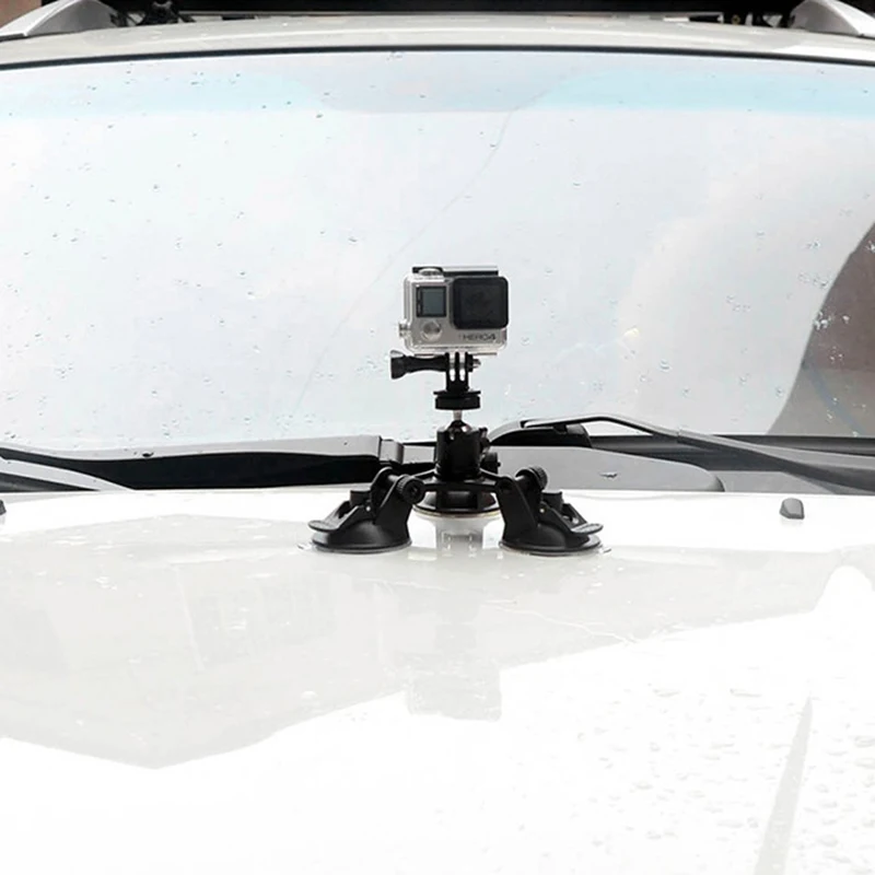 Крепление тройной ножки на присоске для Gopro Hero 7 6 5 4 для Yi DJI OSMO Action аксессуар для камеры VP525S Автомобильная Присоска на лобовое стекло