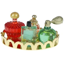 Кукольный дом 1/12 масштаб розовый поднос для парфюмерии миниатюрная мебель ткань модель мини кукольный домик мебель кукольная спальня ванная комната