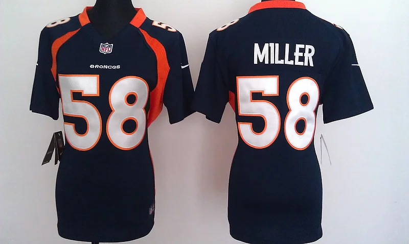 Оранжевый Stitiched, Denver Von Miller для мужчин женщин Молодежная Футболка - Цвет: Оранжевый