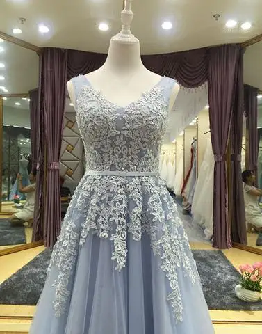 Robe De Soiree, сексуальное длинное вечернее платье с v-образным вырезом на спине, с аппликацией, высокое качество, без рукавов, вечерние платья для выпускного вечера, доступно много цветов