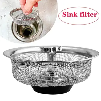 

NEW Stainless Steel Kitchen Filter Sinks Strainer Drain Hole Trap Metal Sink Strainer Bath Sink Drain Hair Catcher