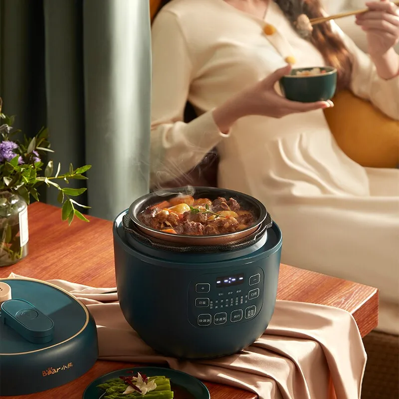 household multi-function2L intelligent reservation electric rice cooker stew meat soup multi-function high pressure