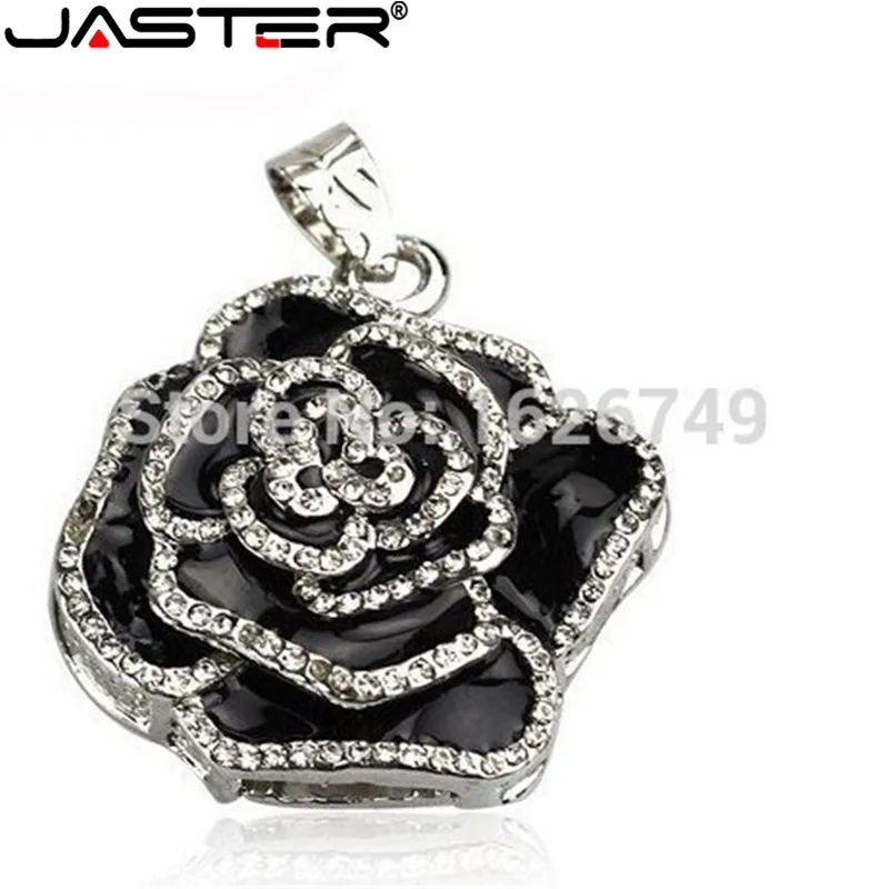 USB флеш накопитель JASTER Flower 128 ГБ диск подарок подруге хрустальное ожерелье 8 64 2 0