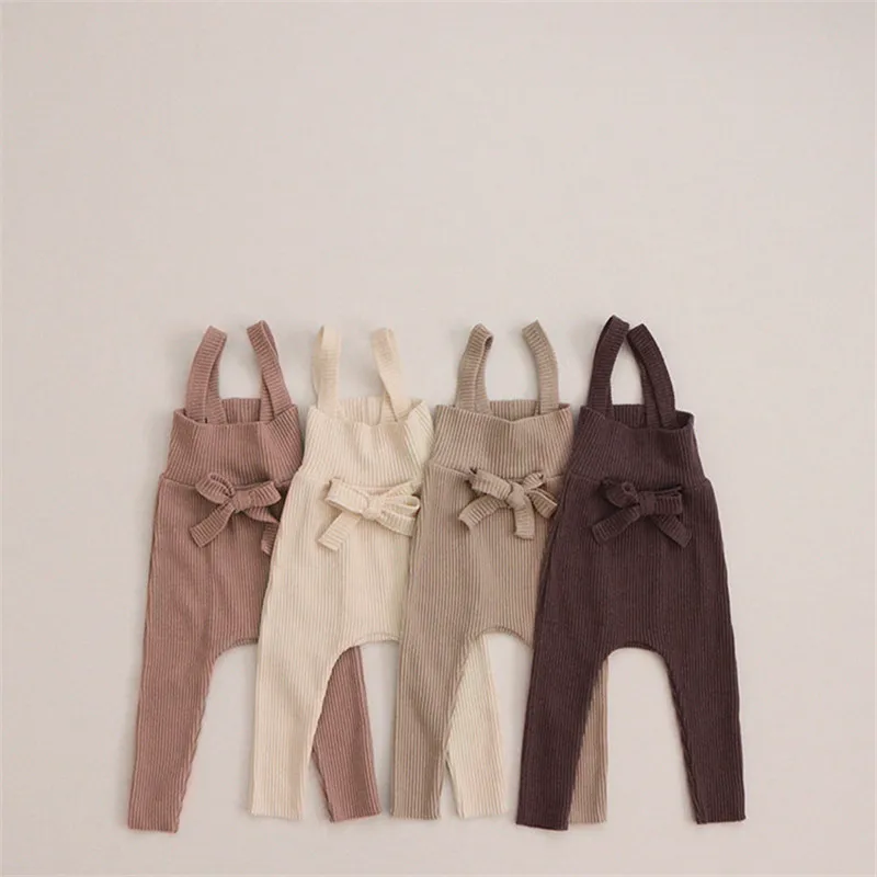 0-24M Newborn Kid Baby Girls Clothes Cotton Lace Overalls Elegant Stretch Pants Cute Sweet Bowknot Lovely Trousers Baby Outfit baby trousers cotton pants baby leggings
