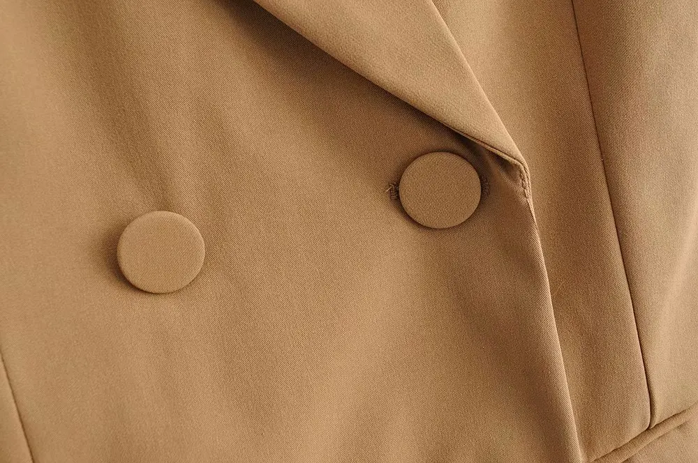Ватикан Цзи Ша Европа и Америка женское платье стиль Британский стиль широкий пояс приталенный средней длины Kaki женский костюм B7-9009