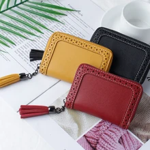 JANE'S Кожаный Модный полый кисточкой Женская функция 24 бита держатель для карт чехол бизнес кредитный ID Обложка для паспорта карты кошелек