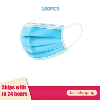 

Dropshipping 2-100PCS masks 3-layer pleated design non-woven fabric children disposable masks breathable face disposable masks