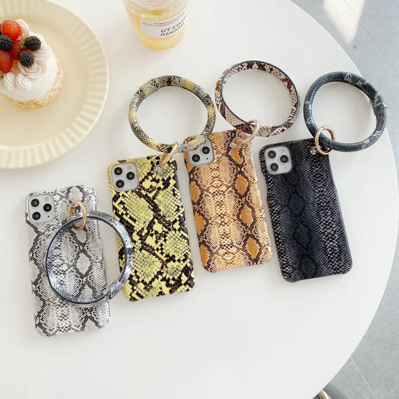 Luxury snakeskin pattern fashion big bracelet Fhx-XS6 phone case for iphone7/7P 8/8P X XR XS MAX 11Pro MAX mobile phone case