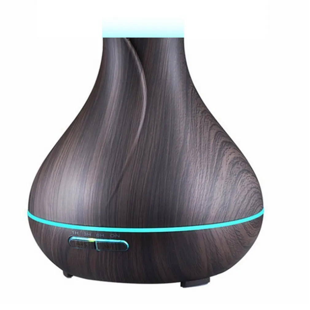 

Air Purifier Ultrasonic Air Humidifier Wood Grain LED with Remote Control Wood Grain Colorful Light Oil Purifier 020