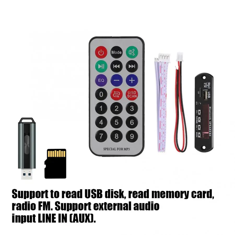 Bluetooth MP3 WMA WAV APE без потерь Музыкальный декодер доска Поддержка Радио FM USB диск