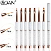 BQAN NEW Rose Gold Nail Art Brush Diamond Gradient Nail Brush Line Painting Brushes Nails Crystal Acrylic Liner Drawing Pen 5
